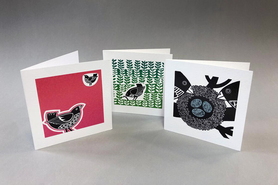 Linocut Greetings Cards