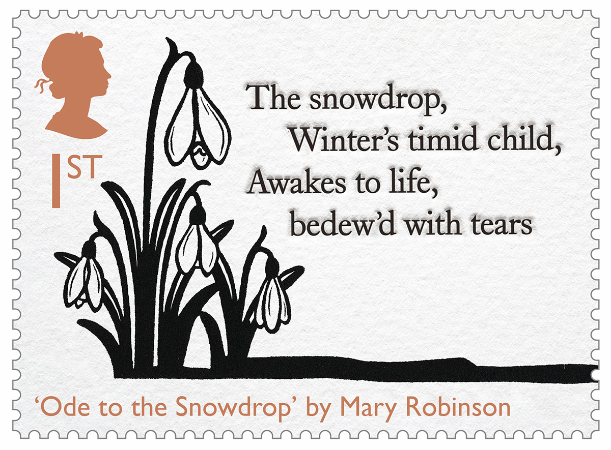 The-Romantic-Poets-Ode-to-the-Snowdrop—stamp The Romantic Poets - Ode to the Snowdrop